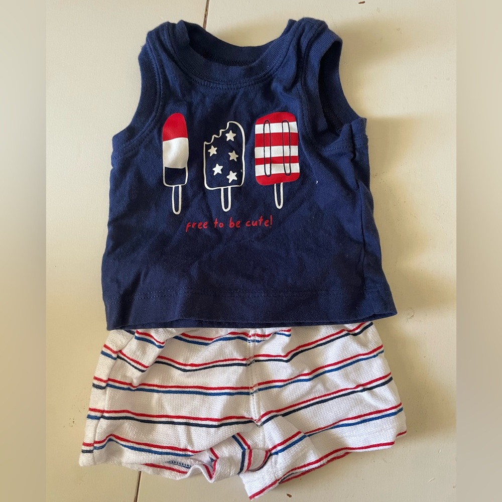 Newborn July 4th outfit